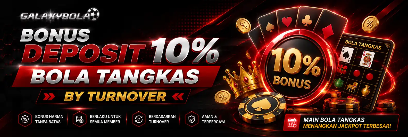 BONUS DEPOSIT 10% BOLA TANGKAS BY TURNOVER